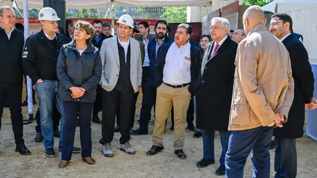 El Presidente Andrés Manuel López Obrador y la Gobernadora Delfina Gómez Álvarez supervisan las obras del Tren “El Insurgente”