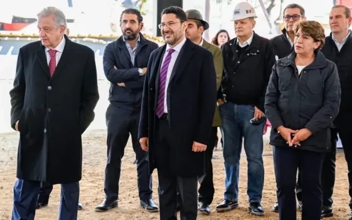 El Presidente Andrés Manuel López Obrador y la Gobernadora Delfina Gómez Álvarez supervisan las obras del Tren “El Insurgente”