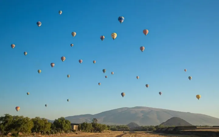 Emite Secretaría de Cultura y Turismo recomendaciones para volar de manera segura en globo aerostático en el Valle de Teotihuacán