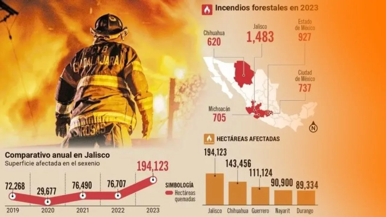 Jalisco es el estado más afectado por incendios en bosques