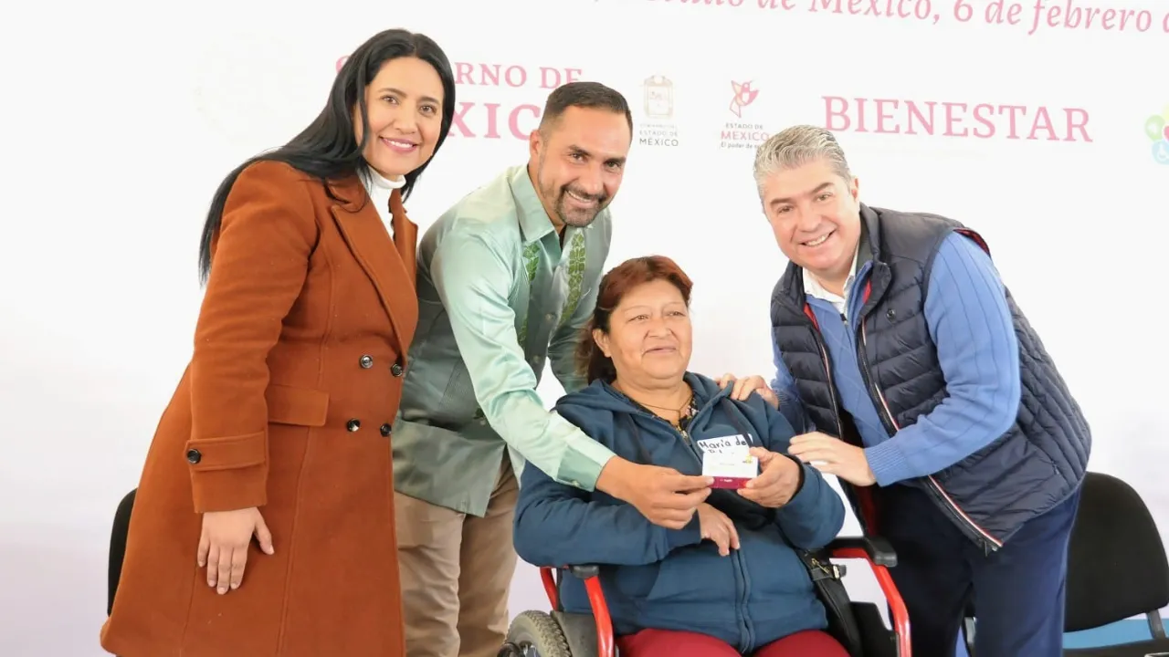 Adelanta gobernadora Delfina Gómez la pensión universal para el bienestar a personas con discapacidad en Edomex