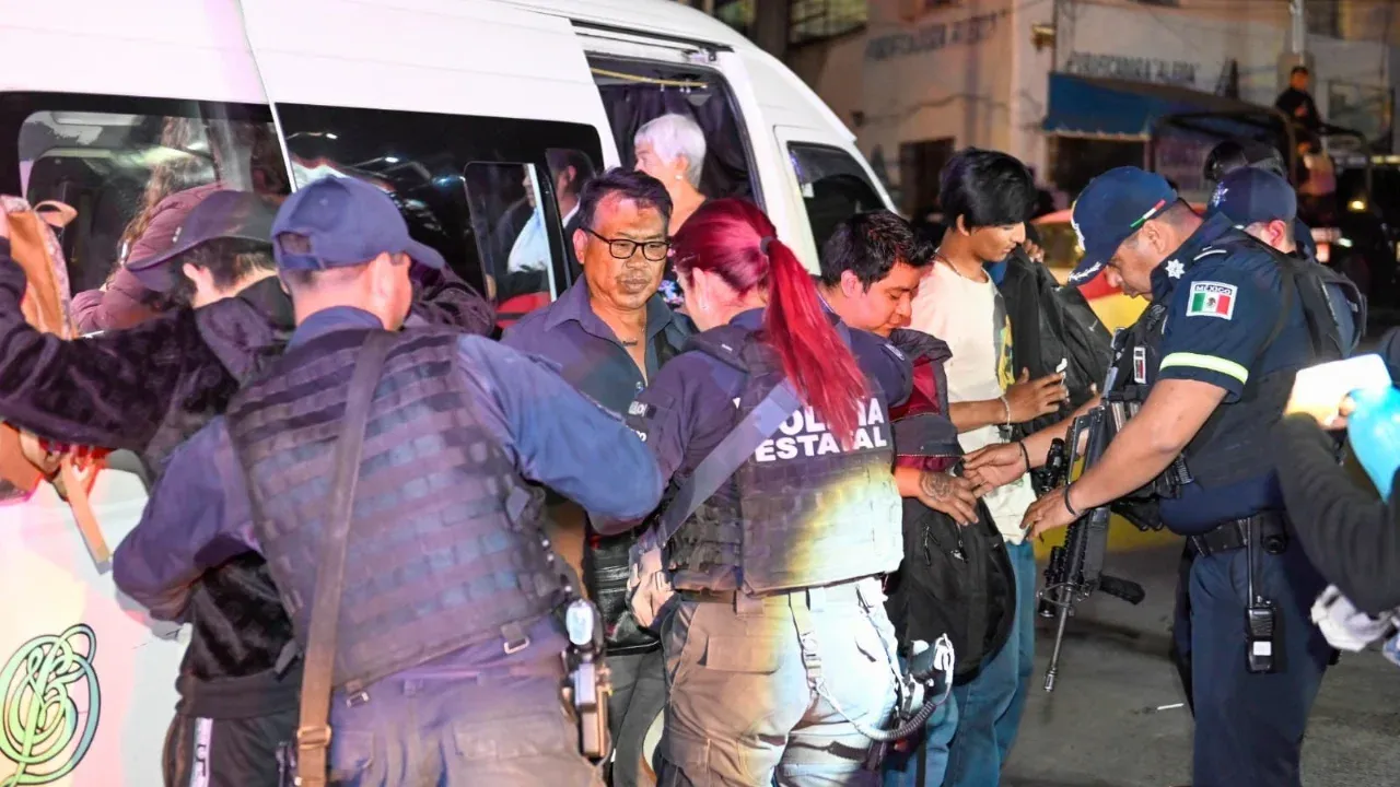 Detienen a 17 en megaoperativo rastrillo en Naucalpan