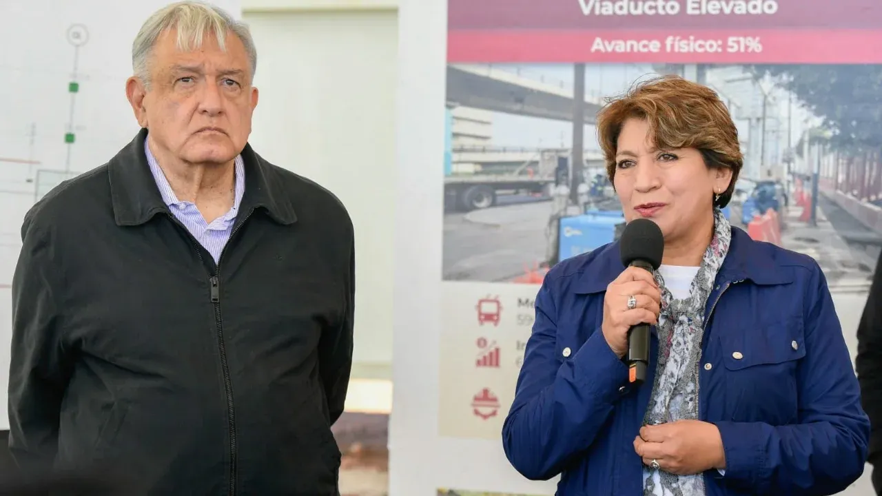 El Presidente Andrés Manuel López Obrador y la Gobernadora Delfina Gómez supervisan ampliación del Suburbano Lechería-AIFA