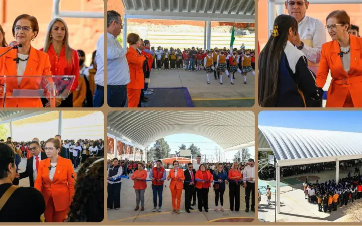 Entrega Angélica Moya Arcotecho en Secundaria de Naucalpan