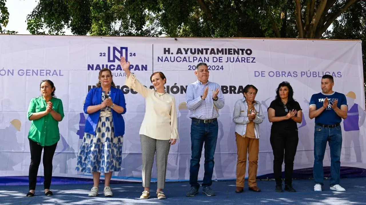 Entrega Angelica Moya obras de infraestructura urbana en Naucalpan
