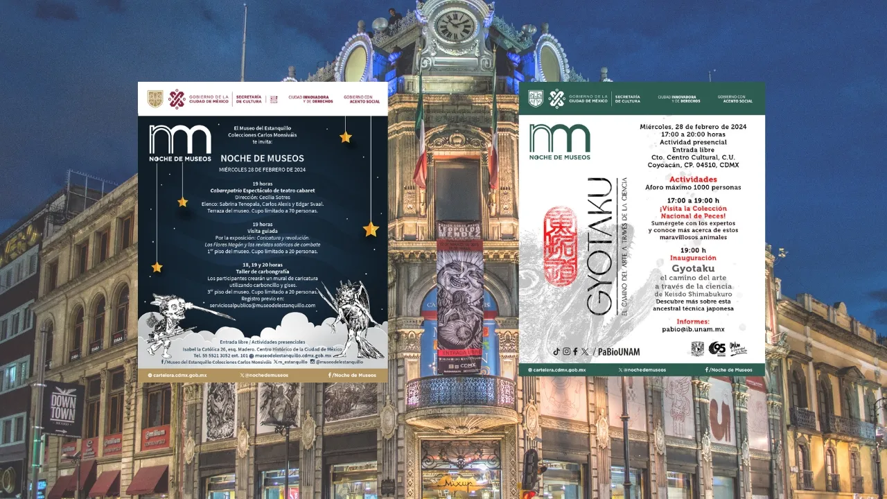 Tours y exposiciones: 15 años de Noche de Museos en CDMX 