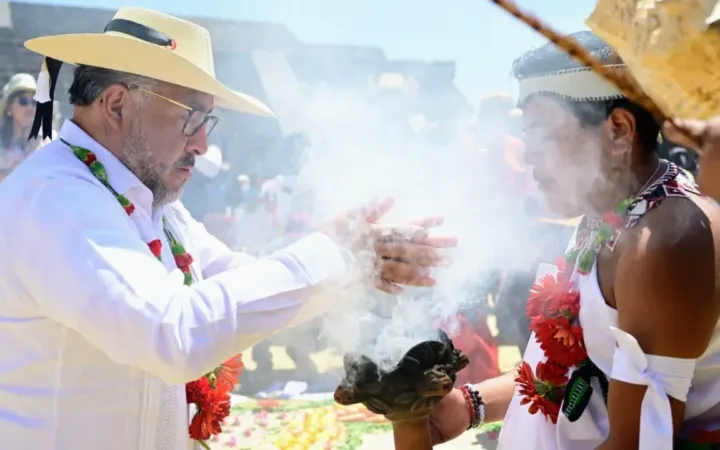 Encabeza Secretario General de Gobierno del Edomex ceremonia del encendido del Fuego Nuevo