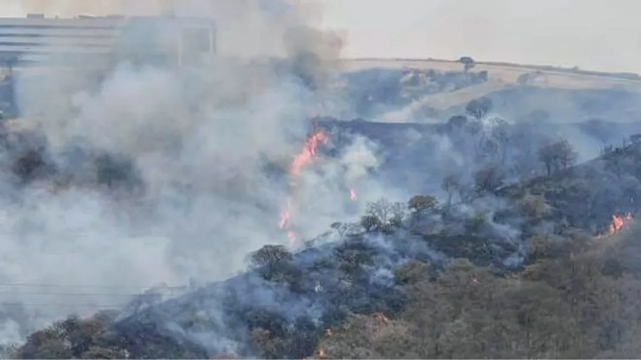 Incontrolable incendio en Santa Ana Jilotzingo, el municipio se encuentra en Estado de Alerta