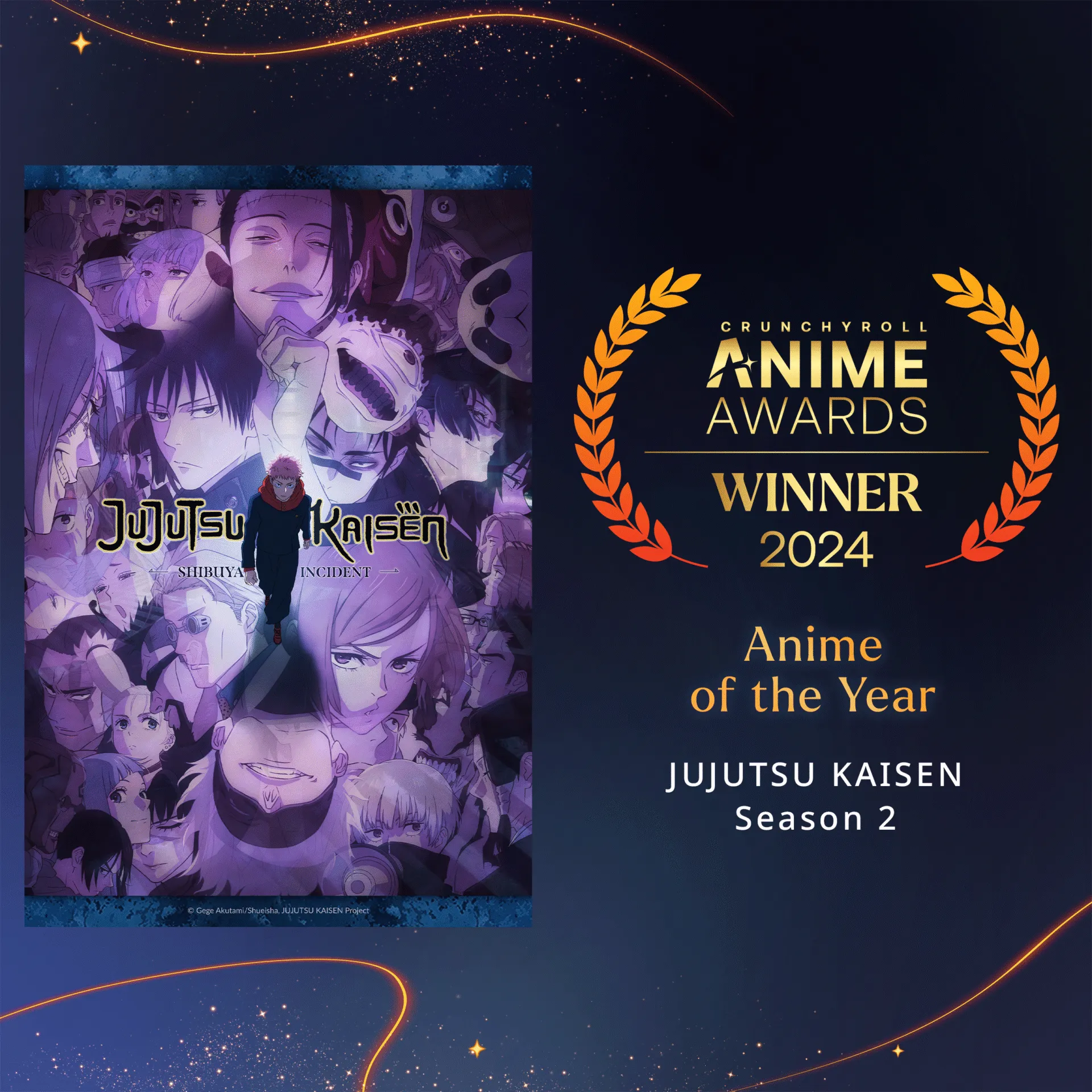 ¡Jujutsu Kaisen Temporada 2 arrasa en los Anime Awards 2024!