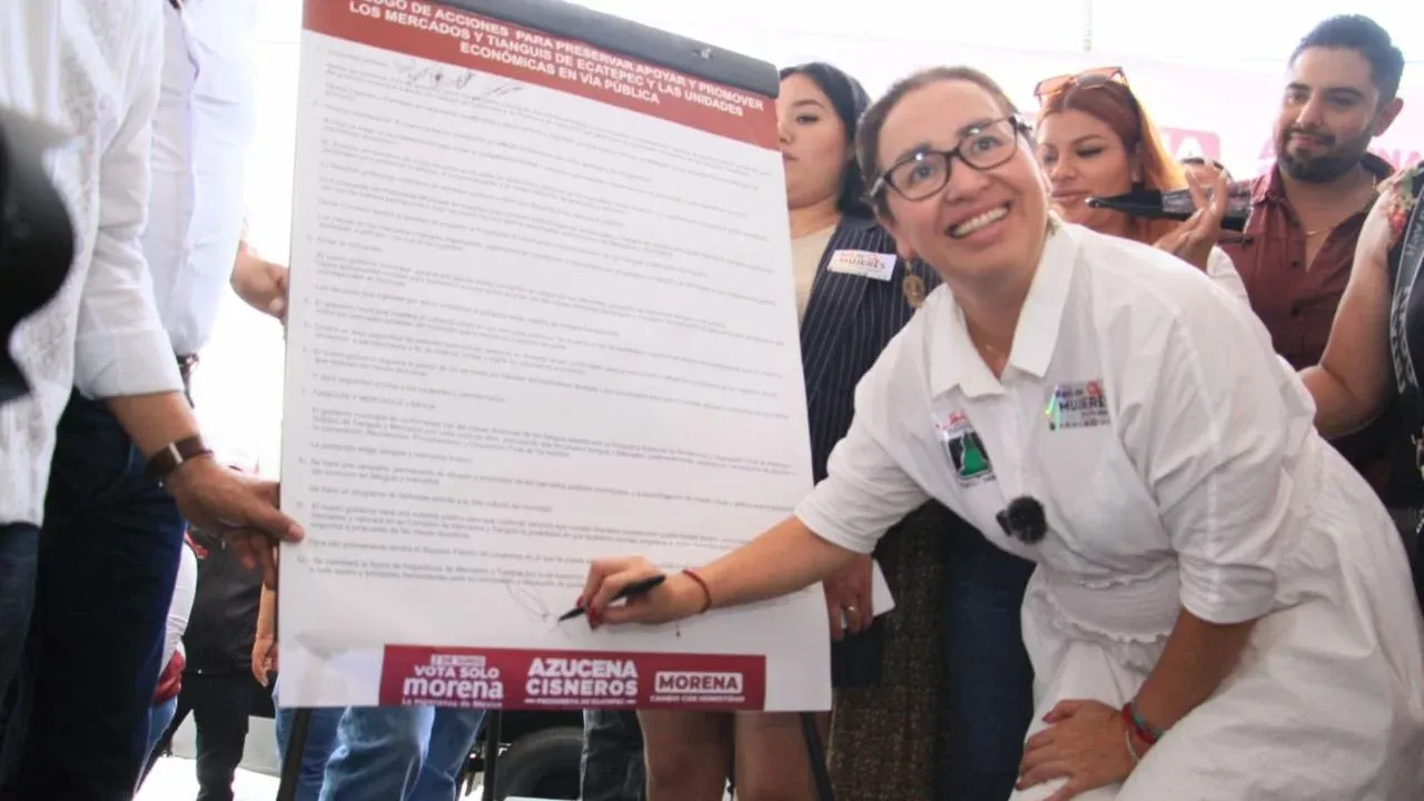 Azucena ofrece erradicar corrupción en tianguis y mercados de Ecatepec