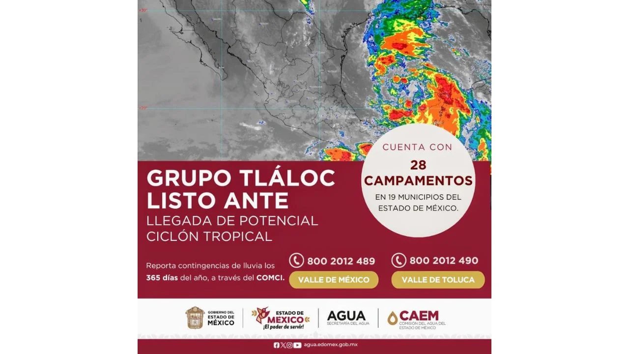 Grupo Tláloc listo ante llegada de potencial ciclón tropical