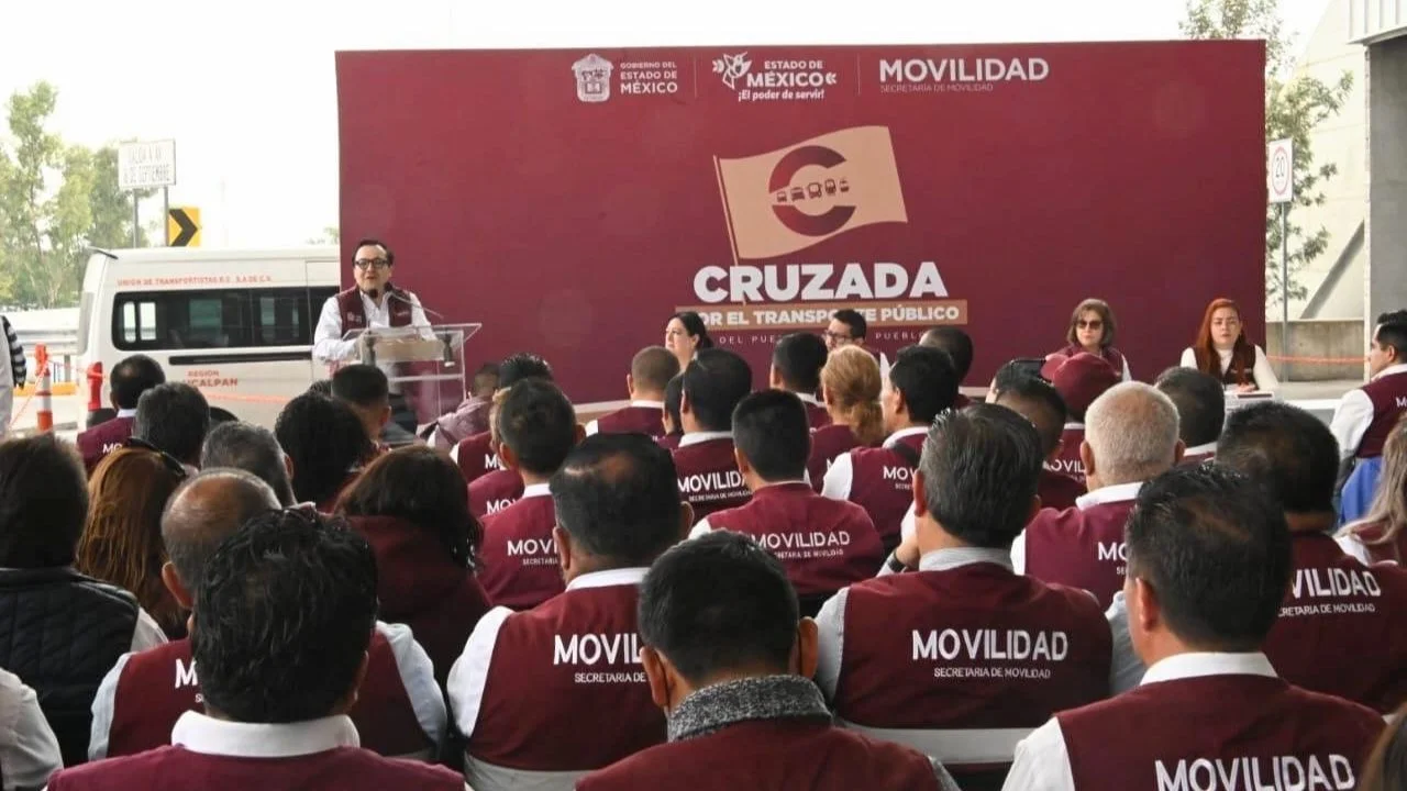 Secretaría de Movilidad anuncia La Cruzada por el Transporte Público del Pueblo para dignificar este servicio en Edomex