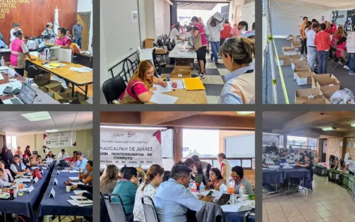 Mantienen en Naucalpan sesión ininterrumpida de Cómputos Distritales Federal, local y municipal de elección del 2 de junio