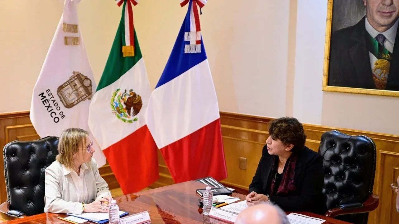 Recibe Gobernadora Delfina Gómez Álvarez a Embajadora de Francia en México; abordan proyectos de movilidad, inversiones y educación*