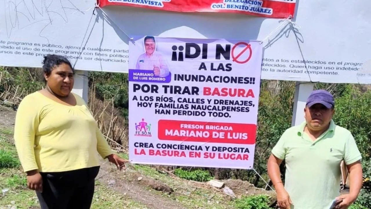 Impulsa Frente Social Naucalpense y la Ucopen Octava Campaña de Concientización de No tirar Basura en la calle y en cuerpos de agua