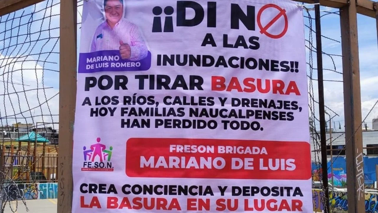 Impulsa Frente Social Naucalpense y la Ucopen Octava Campaña de Concientización de No tirar Basura en la calle y en cuerpos de agua