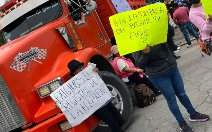 Bloquean "La Chamapa Lecheria" defensores de Bosques de Agua