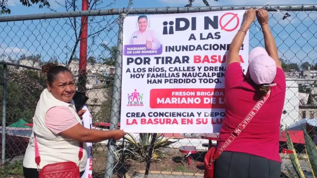 Impulsa Frente Social Naucalpense y la Ucopen Octava Campaña de Concientización de “No tirar Basura” en la calle y en cuerpos de agua
