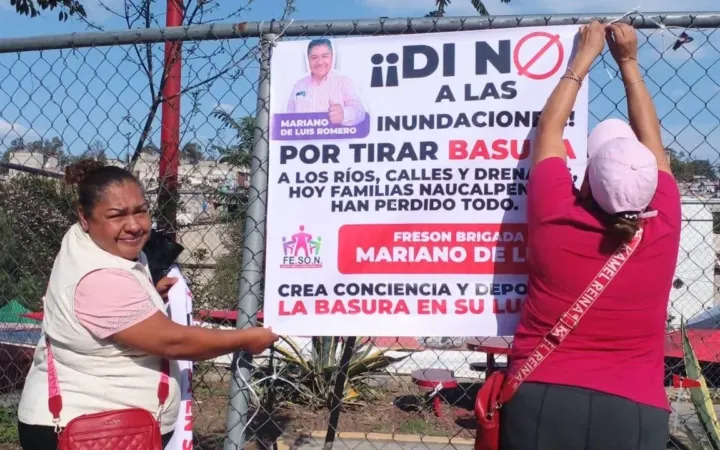 Impulsa Frente Social Naucalpense y la Ucopen Octava Campaña de Concientización de “No tirar Basura” en la calle y en cuerpos de agua