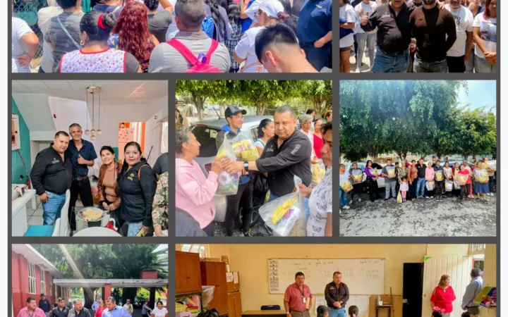 Olivas entrega a centros educativos de Naucalpan pupitres escolares