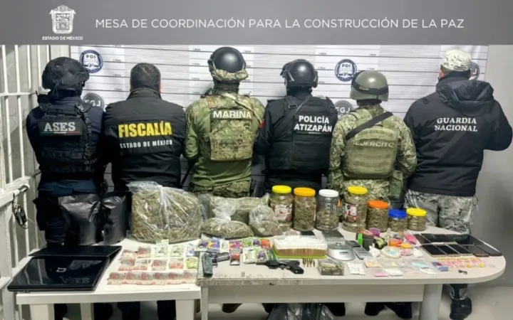 Aseguran 3.4 kilogramos de narcóticos en Atizapán de Zaragoza