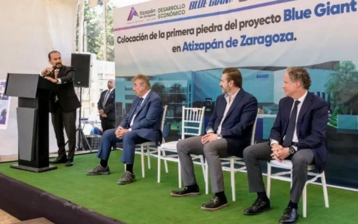 Muestran confianza industriales en Atizapán de Zaragoza; Pedro Rodríguez da bienvenida a empresa Blue Giant México