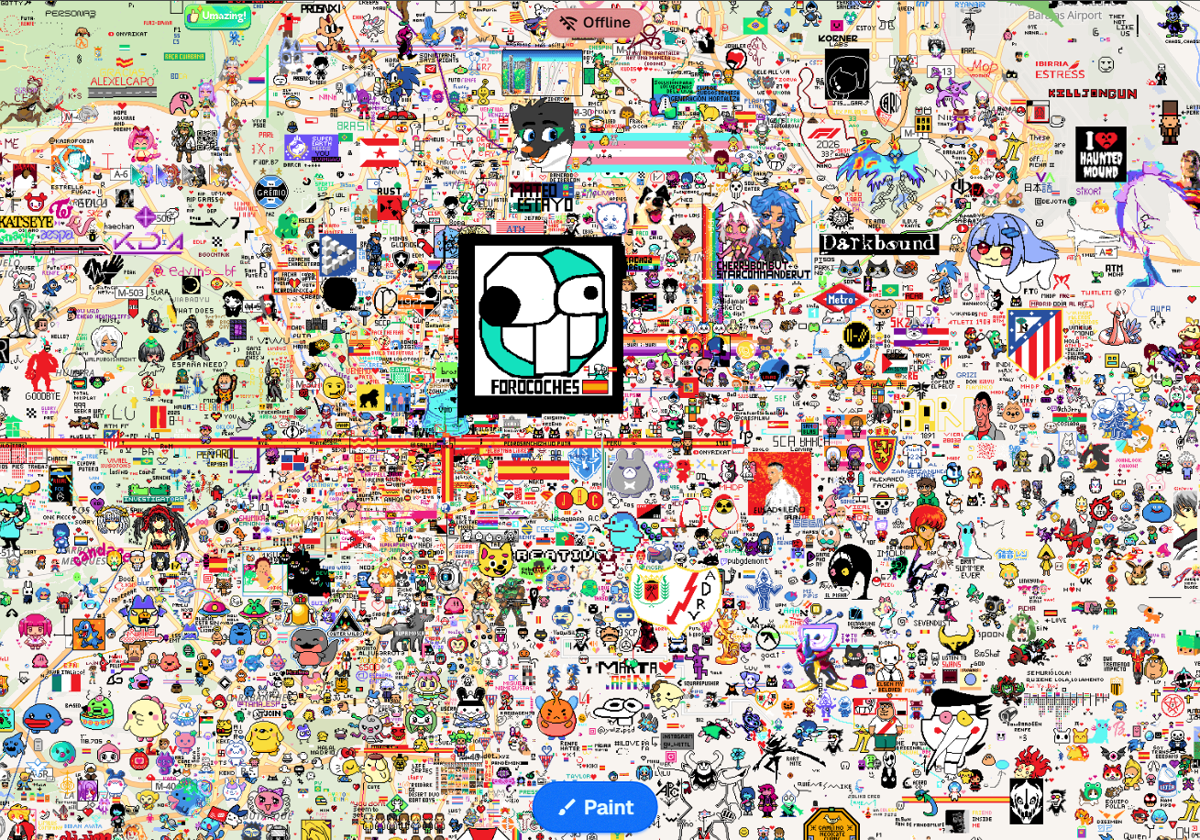 Wplace dibujar el mundo a un pixel literalmente