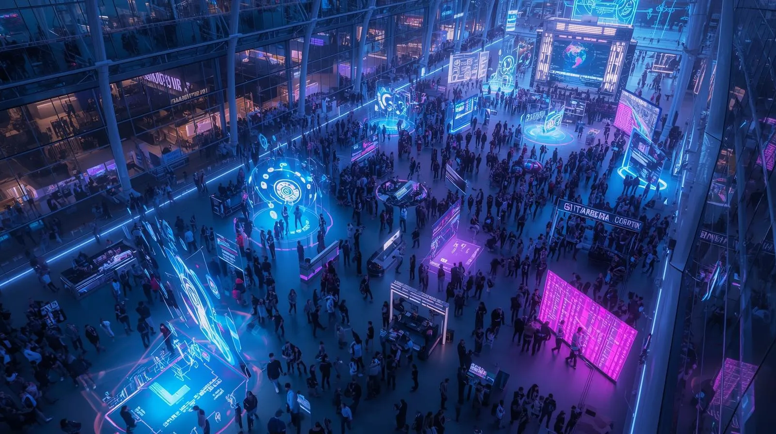 Vista aérea del Talent Land México 2026 con miles de asistentes en pabellón Expo Santa Fe
