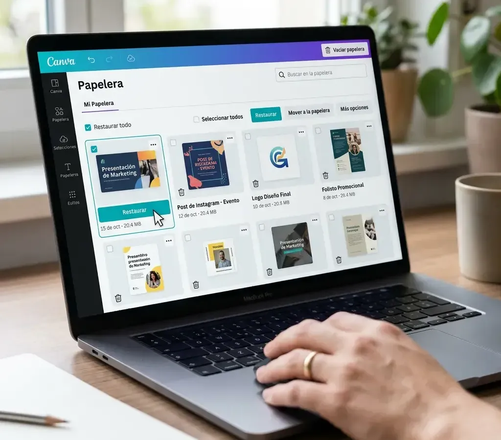 Recuperar diseños Canva: guía paso a paso para no perder tu trabajo