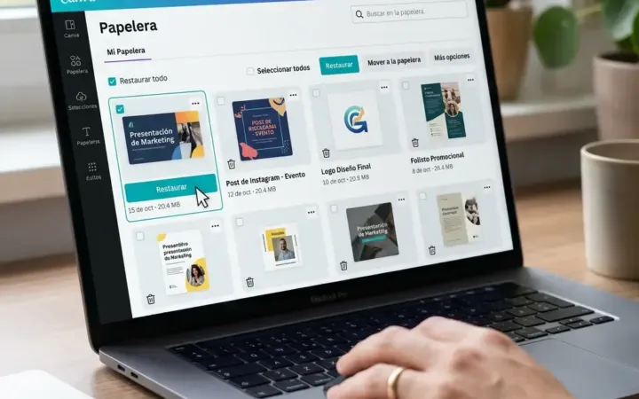 Recuperar diseños Canva: guía paso a paso para no perder tu trabajo