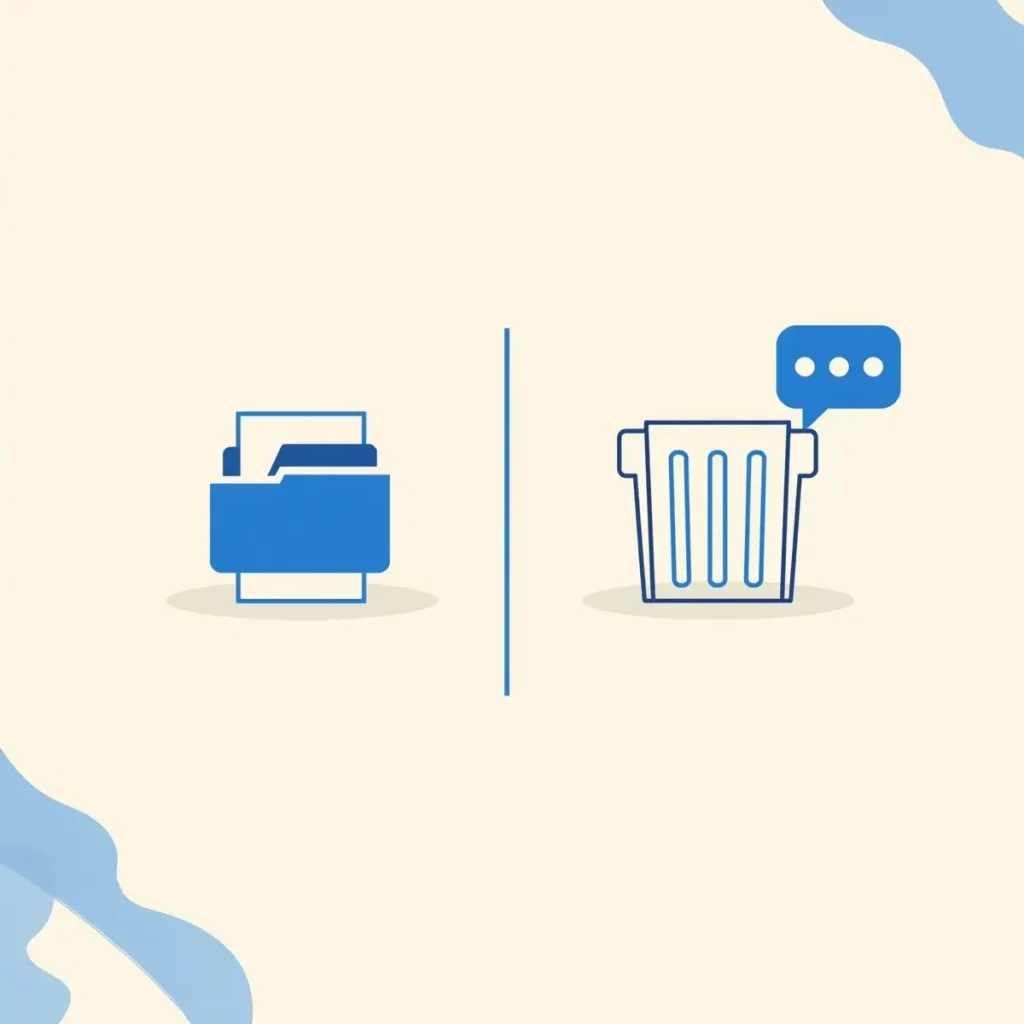 Diferencia entre archivar y eliminar un chat en Messenger