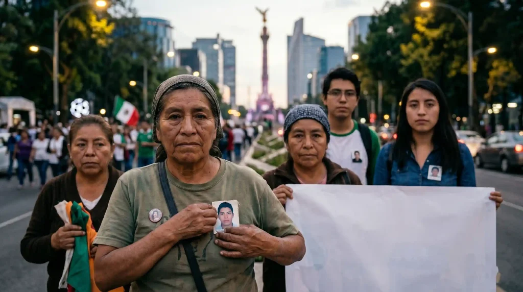 Integrantes de un colectivo de madres buscadoras durante una jornada de búsqueda en México