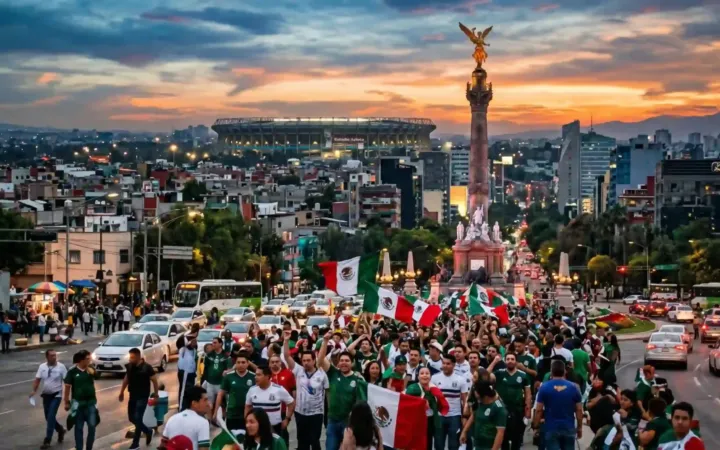 Vista panorámica de la Ciudad de México durante los preparativos para la Copa Mundial de la FIFA 2026.