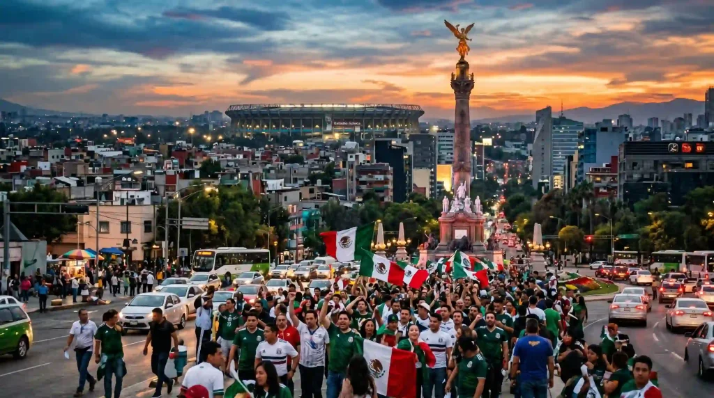 Vista panorámica de la Ciudad de México durante los preparativos para la Copa Mundial de la FIFA 2026.