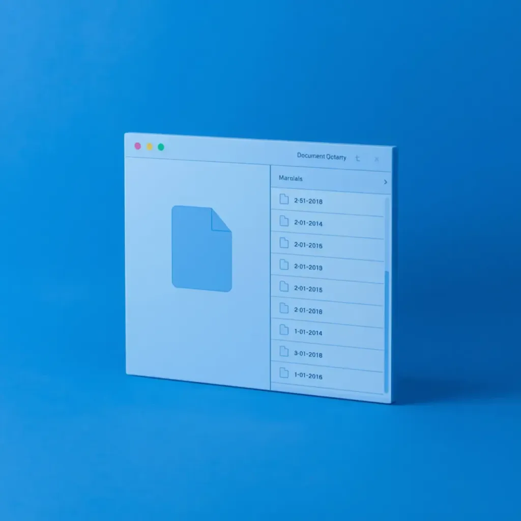 Panel de recuperación de documentos de Word con versiones automáticas