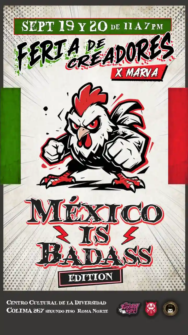 Cartel oficial Feria de creadores el fucking hype