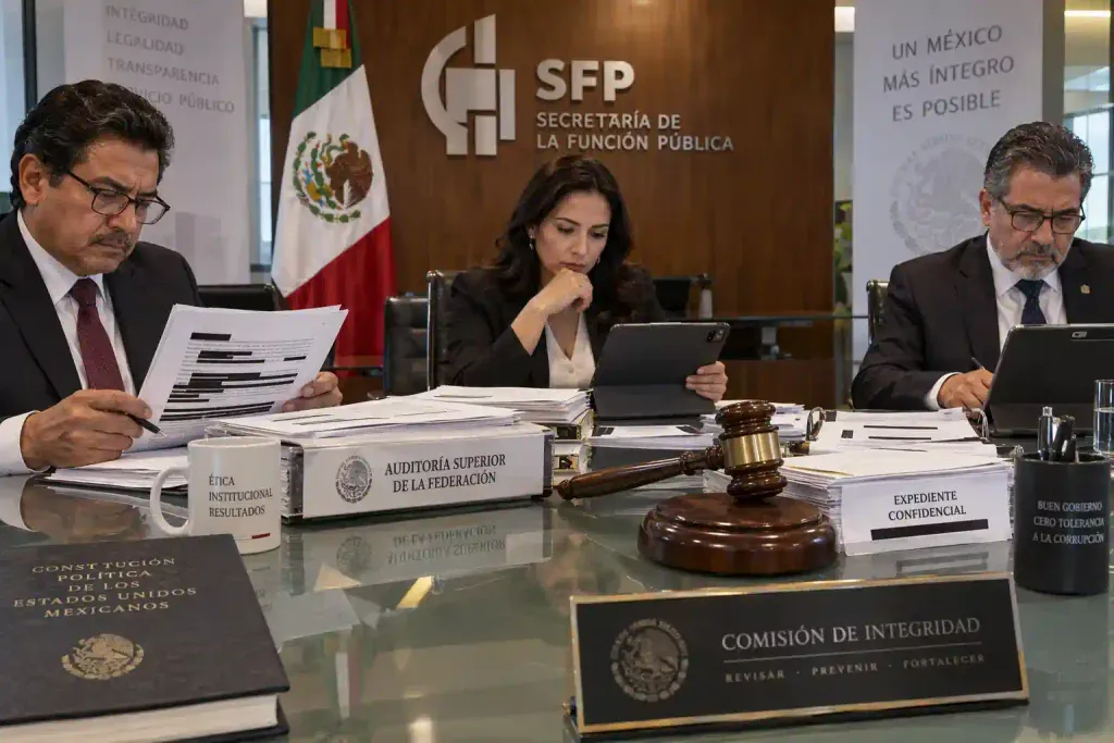 Panel de comisionados y auditores legales evaluando un recurso de revisión para ordenar la entrega de información pública reservada.