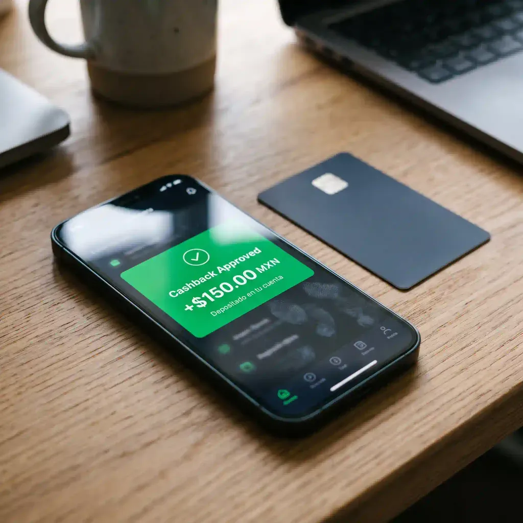 Notificación en smartphone mostrando reembolso directo de dinero por premio del sorteo.
